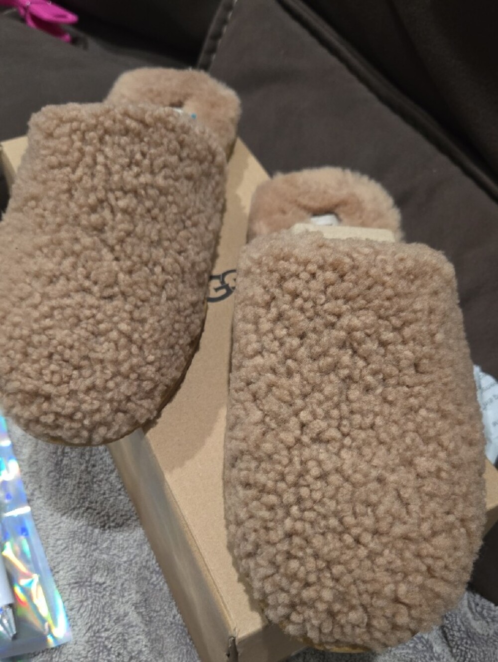 UGG Shearling Slip-On Mule - Tan - Picture 2 of 9